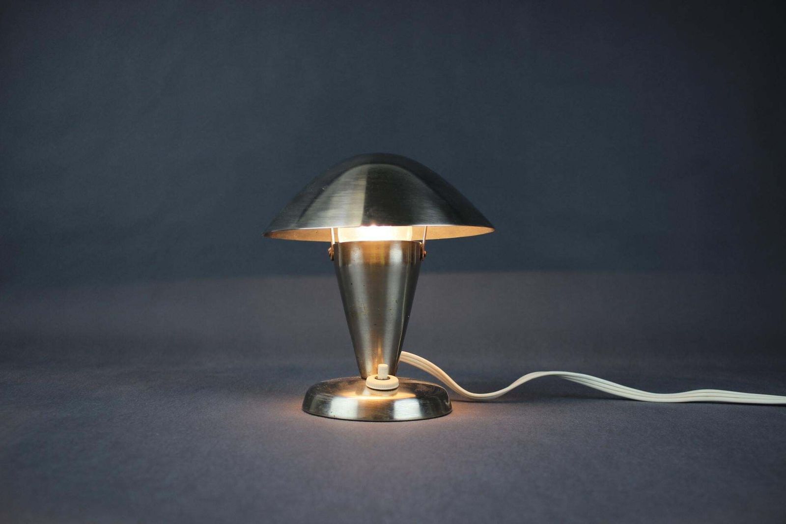 photo vinterior Vintage Chrome Bauhaus Table Lamp By Josef Hurka, Czechoslovakia, 1930s