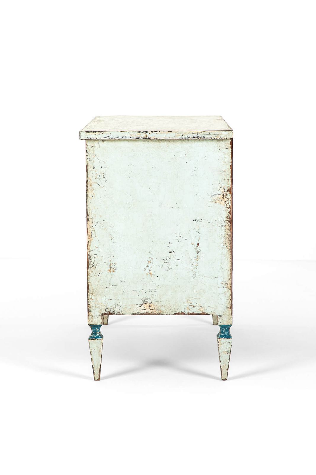 19th Century Spanish Chest In Duck Egg Blue photo for sale