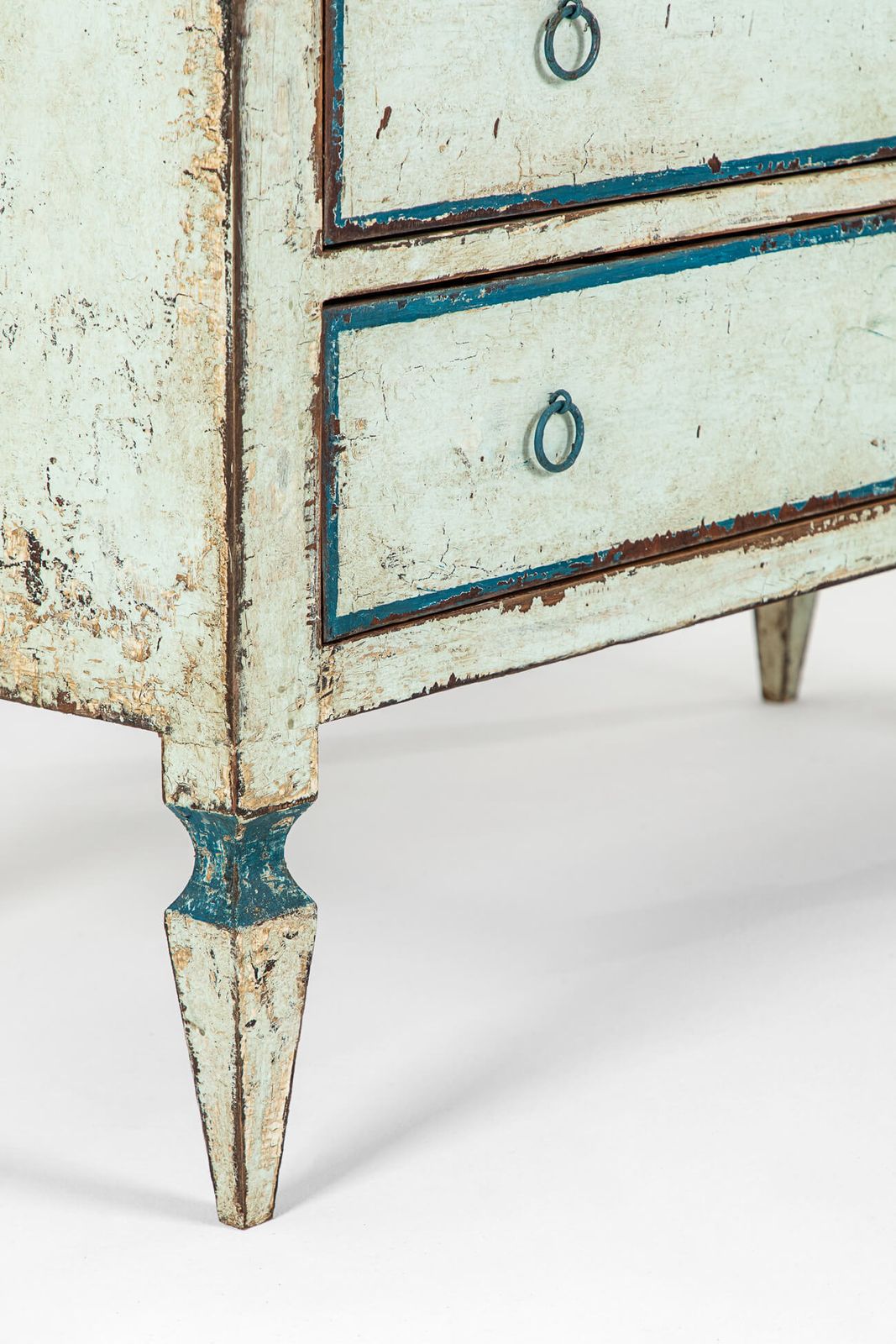 19th Century Spanish Chest In Duck Egg Blue photo vinterior