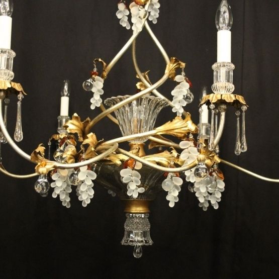 Banci Firenze Gilt & Crystal Floral Chandelier photo vinterior