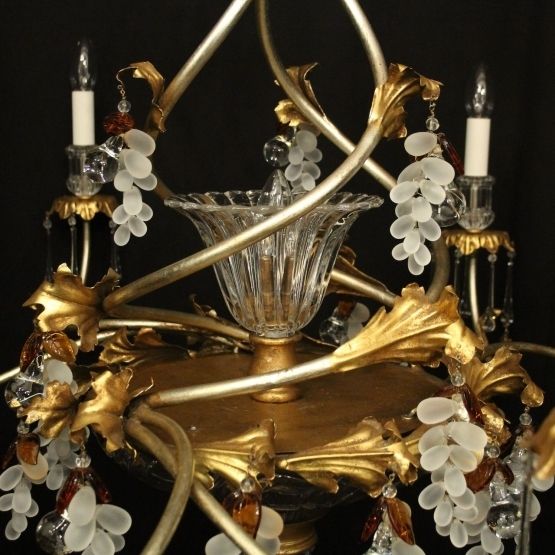 photo furniture Banci Firenze Gilt & Crystal Floral Chandelier