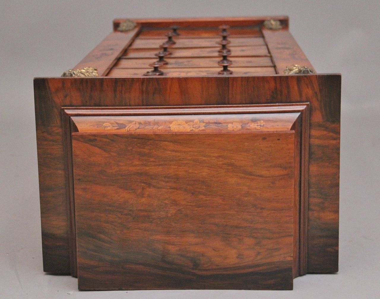 4500.0 19th Century Walnut & Marquetry Wellington Chest photo
