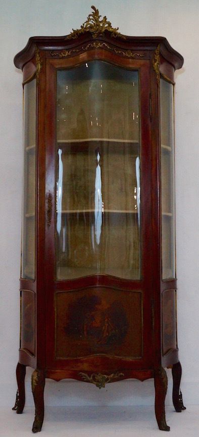 Beautiful French Antique 19th Century Louis XV Vitrine / Display Cabinet   Free Delivery To England And Wales