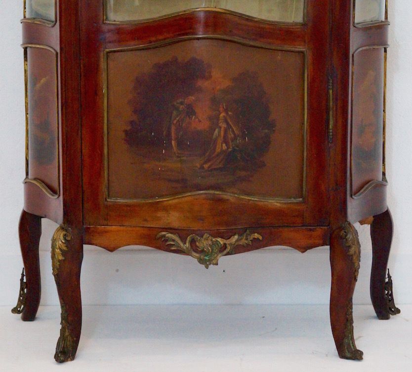 Beautiful French Antique 19th Century Louis XV Vitrine / Display Cabinet   Free Delivery To England And Wales photo for sale
