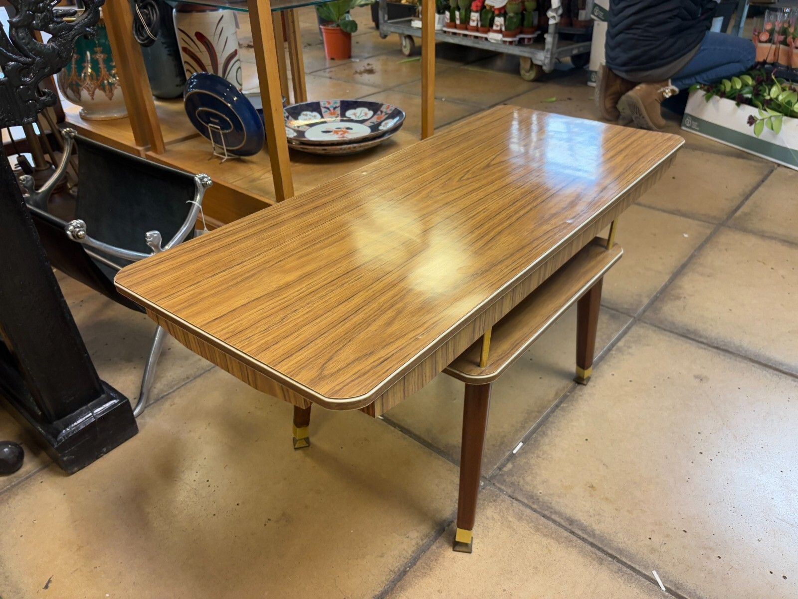 Mid Century/ Retro Wooden Coffee Table With Magazine/ Book Shelf photo buy