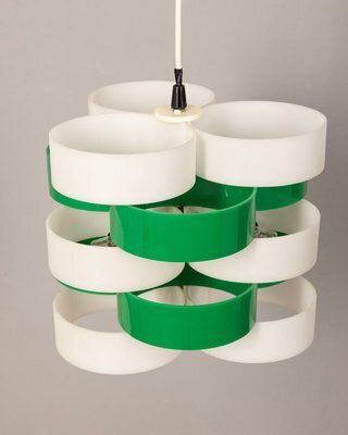 Vintage Chandelier In Plastic From Stilux Milano, Italian Design, 1960s photo for sale