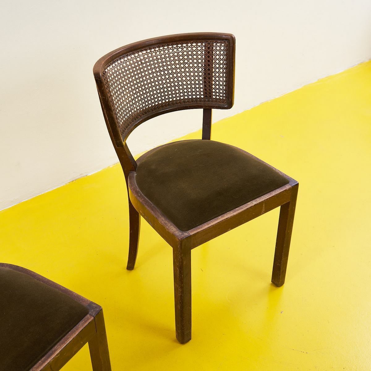 Pair Of Chairs From The 40s/50s In Wood And Vienna Straw photo vinterior