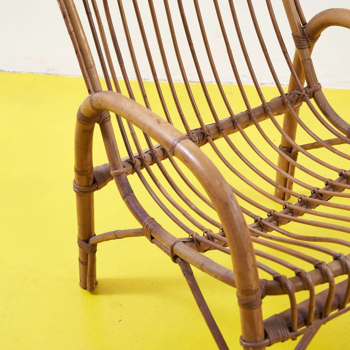 70's Bamboo Armchair, 1970s, Vintage photo for sale
