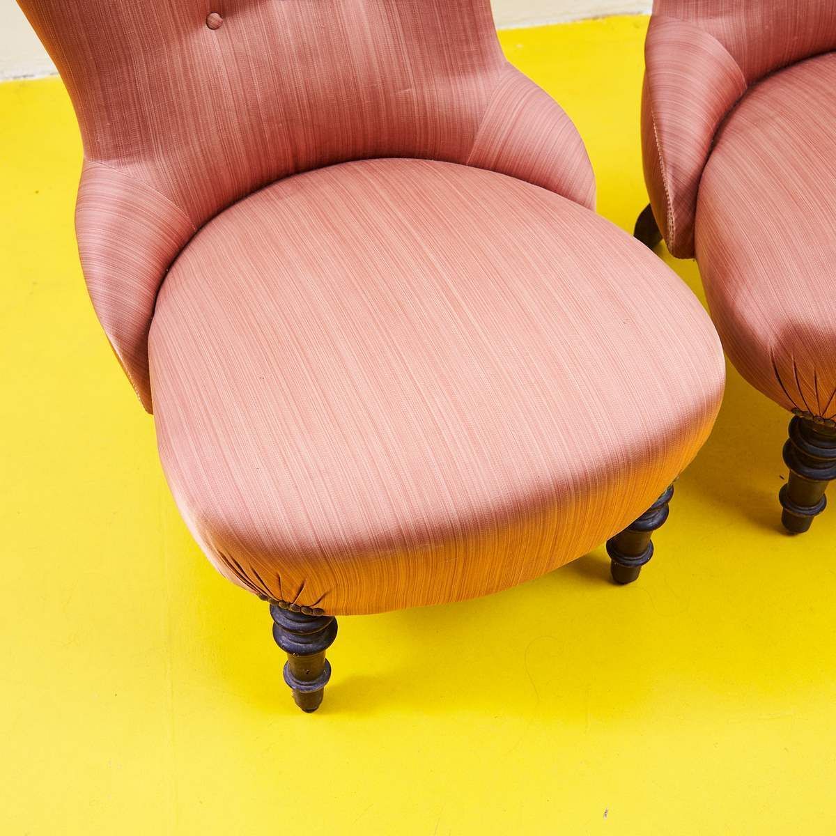 Pair Of 40's Fabric Covered Armchairs photo furniture