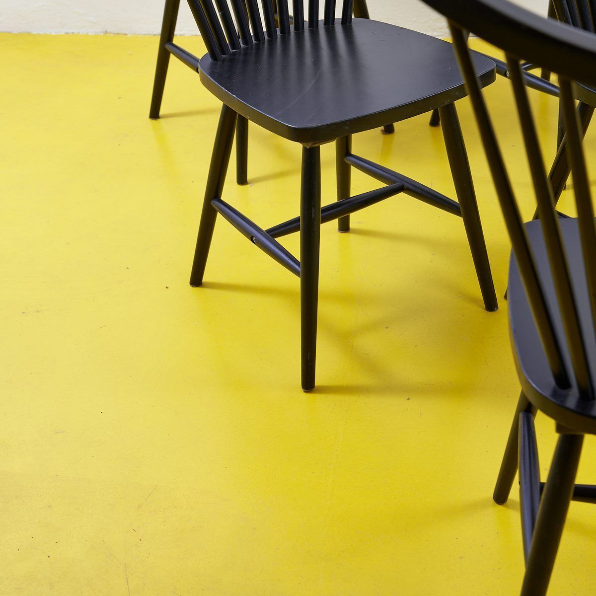 Vintage Black Wooden Chairs, 1990s photo buy