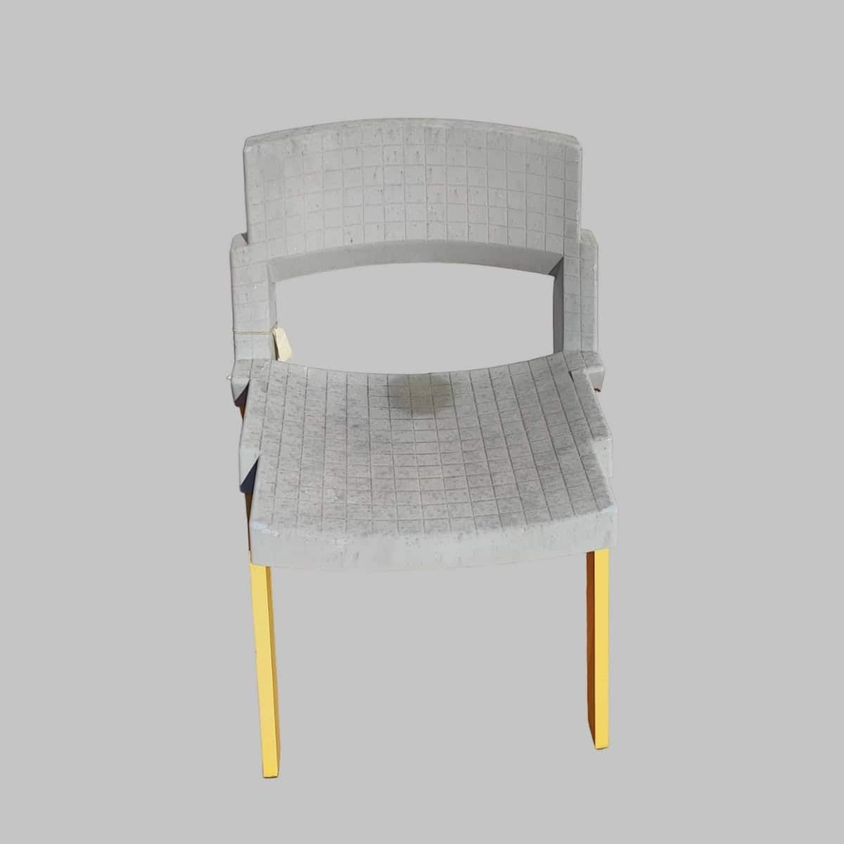 70's Design Plastic And Iron Chair