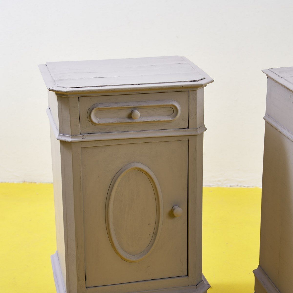 Pair Of 1930s Dove Grey Bedside Tables photo furniture