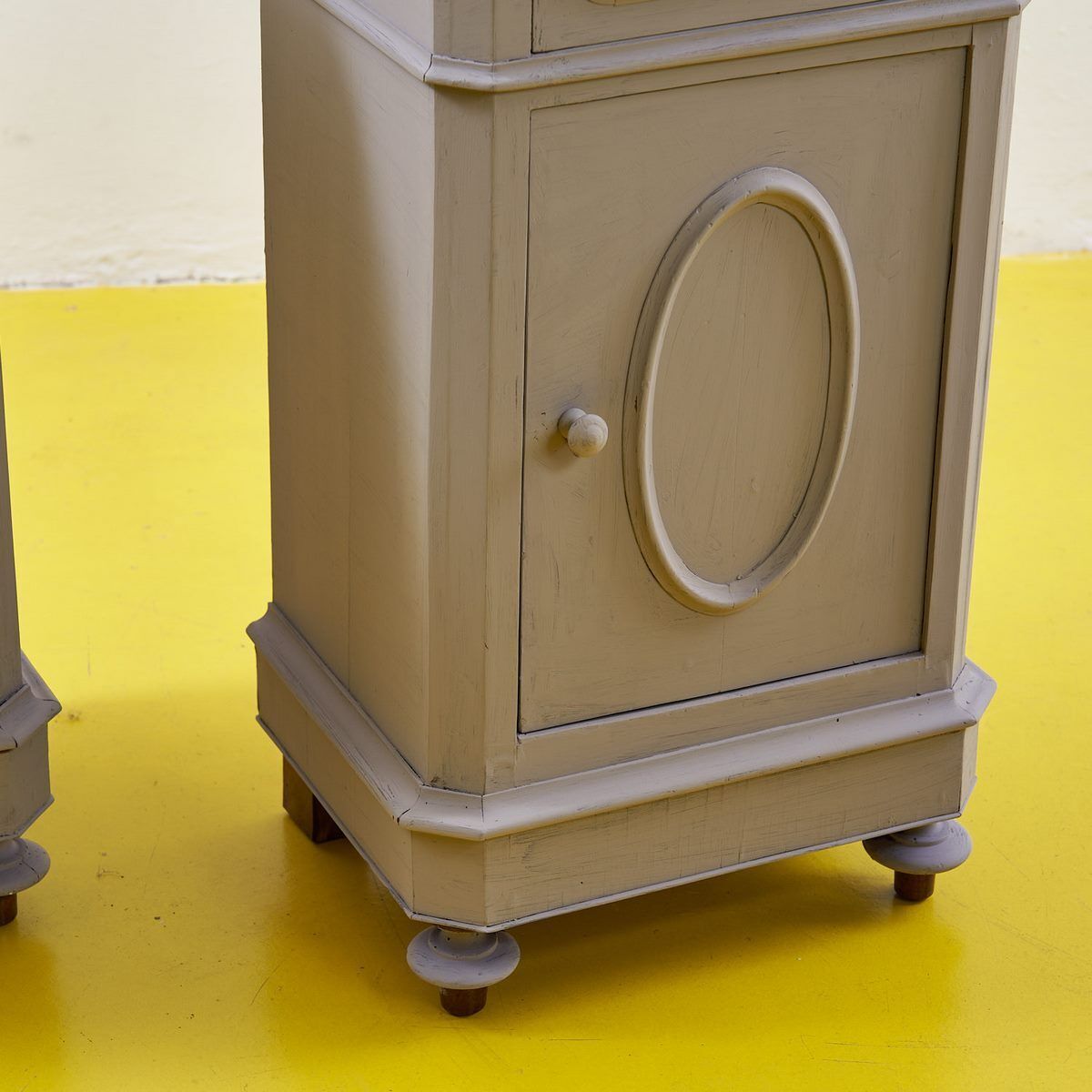 Pair Of 1930s Dove Grey Bedside Tables photo Furniture