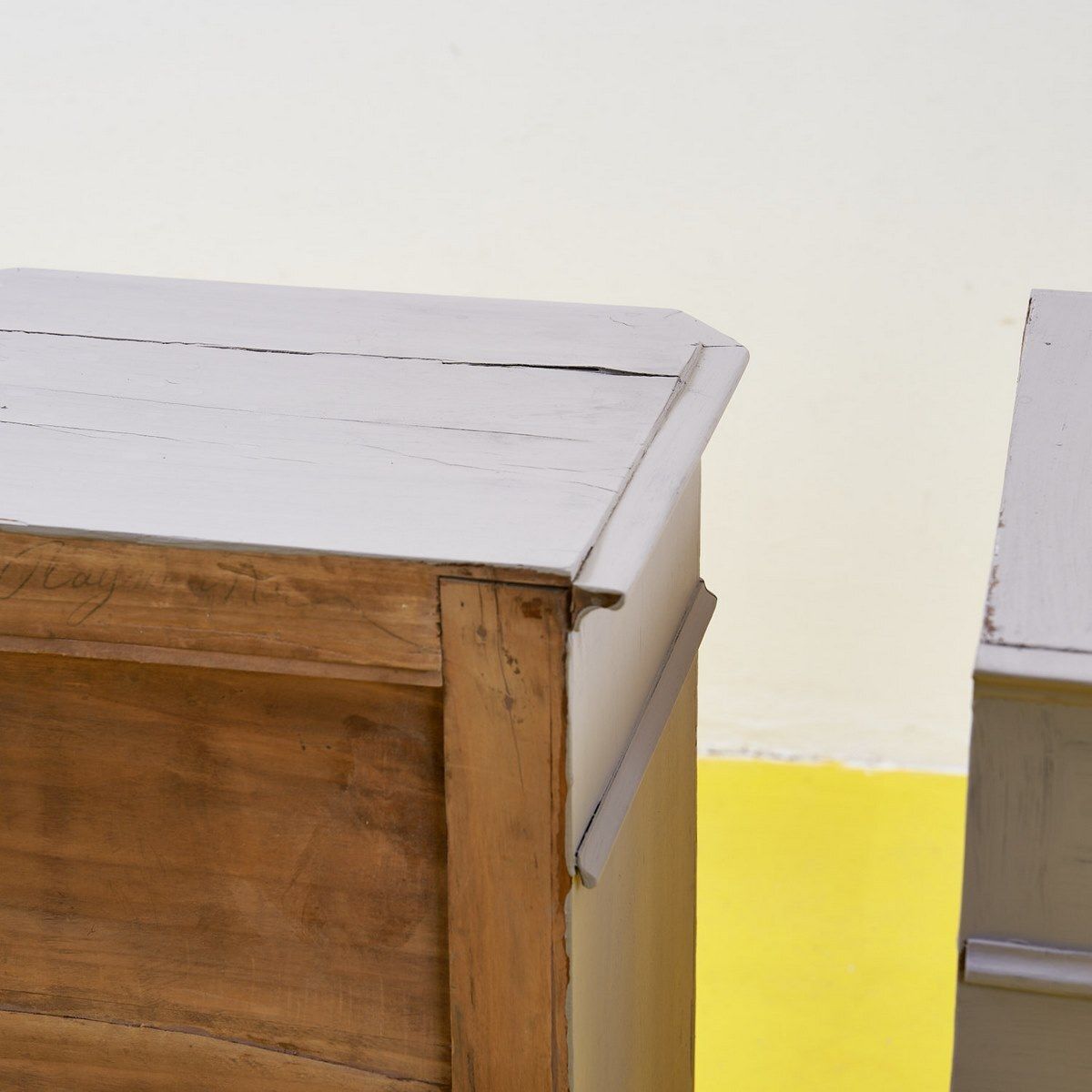 photo buy Pair Of 1930s Dove Grey Bedside Tables