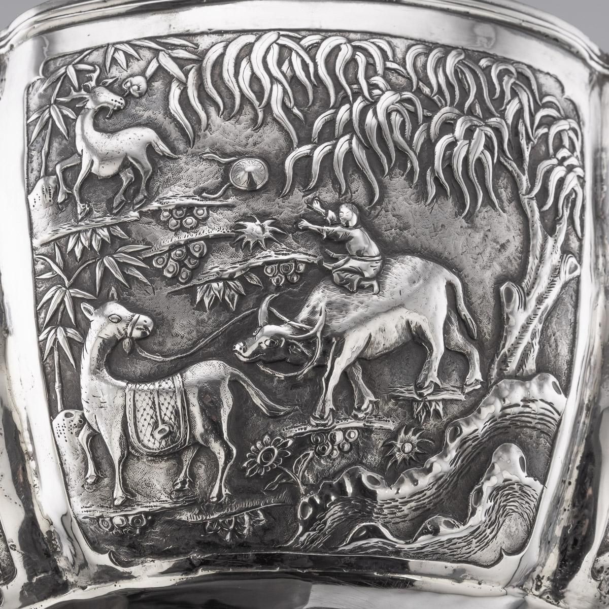 17495.0 19th Century Chinese Export Large Solid Silver Bowl photo