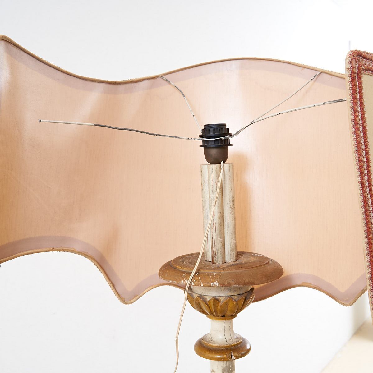 Candle Holder Early 19th Century, Gold Plated, Transformed Into A Floor Lamp photo for sale