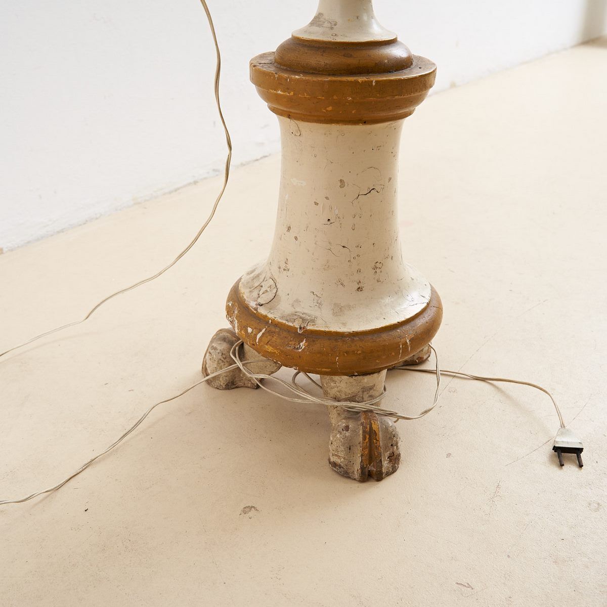 Candle Holder Early 19th Century, Gold Plated, Transformed Into A Floor Lamp photo Lighting