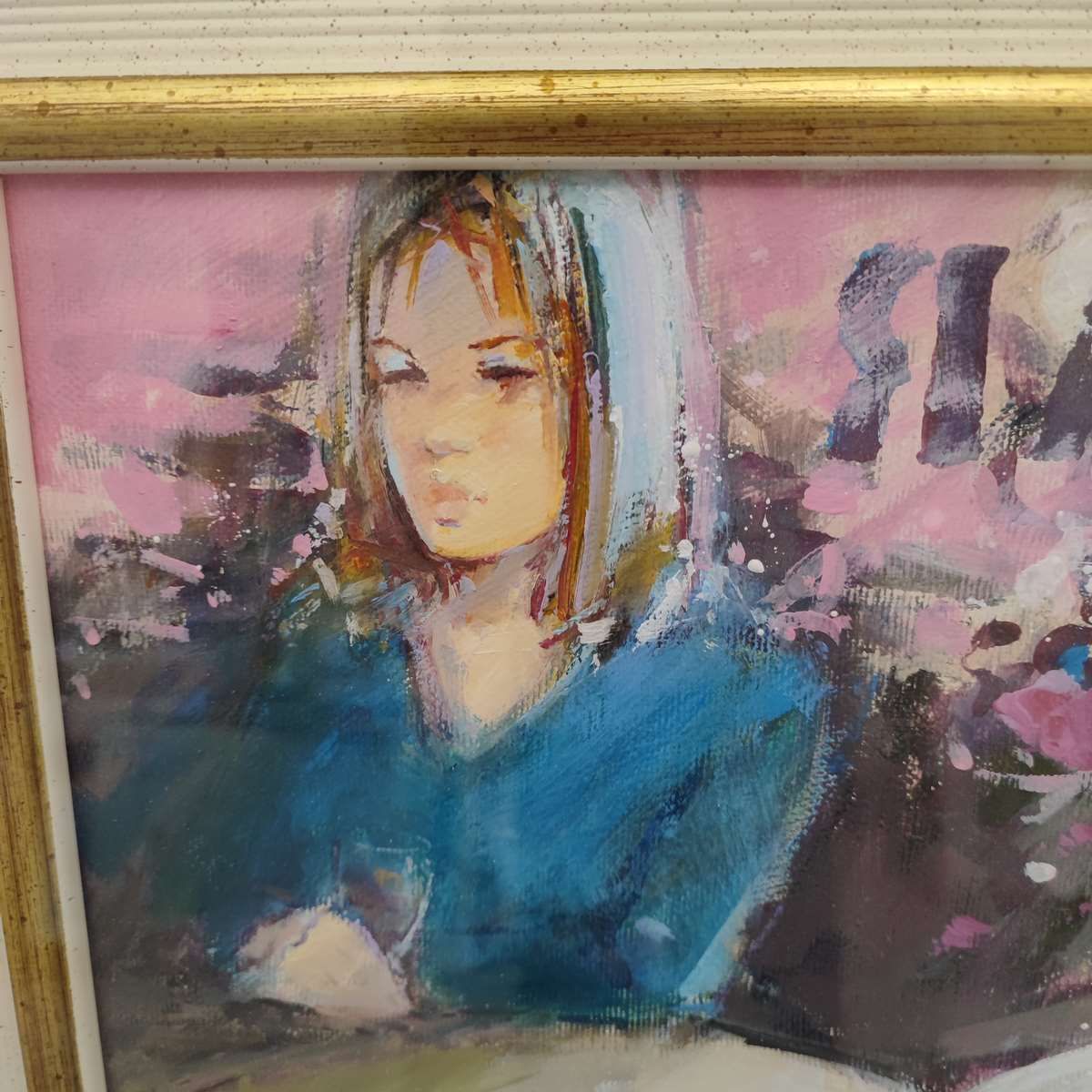 Giuliano Trombini Oil On Canvas 20 X 20 Cm photo furniture
