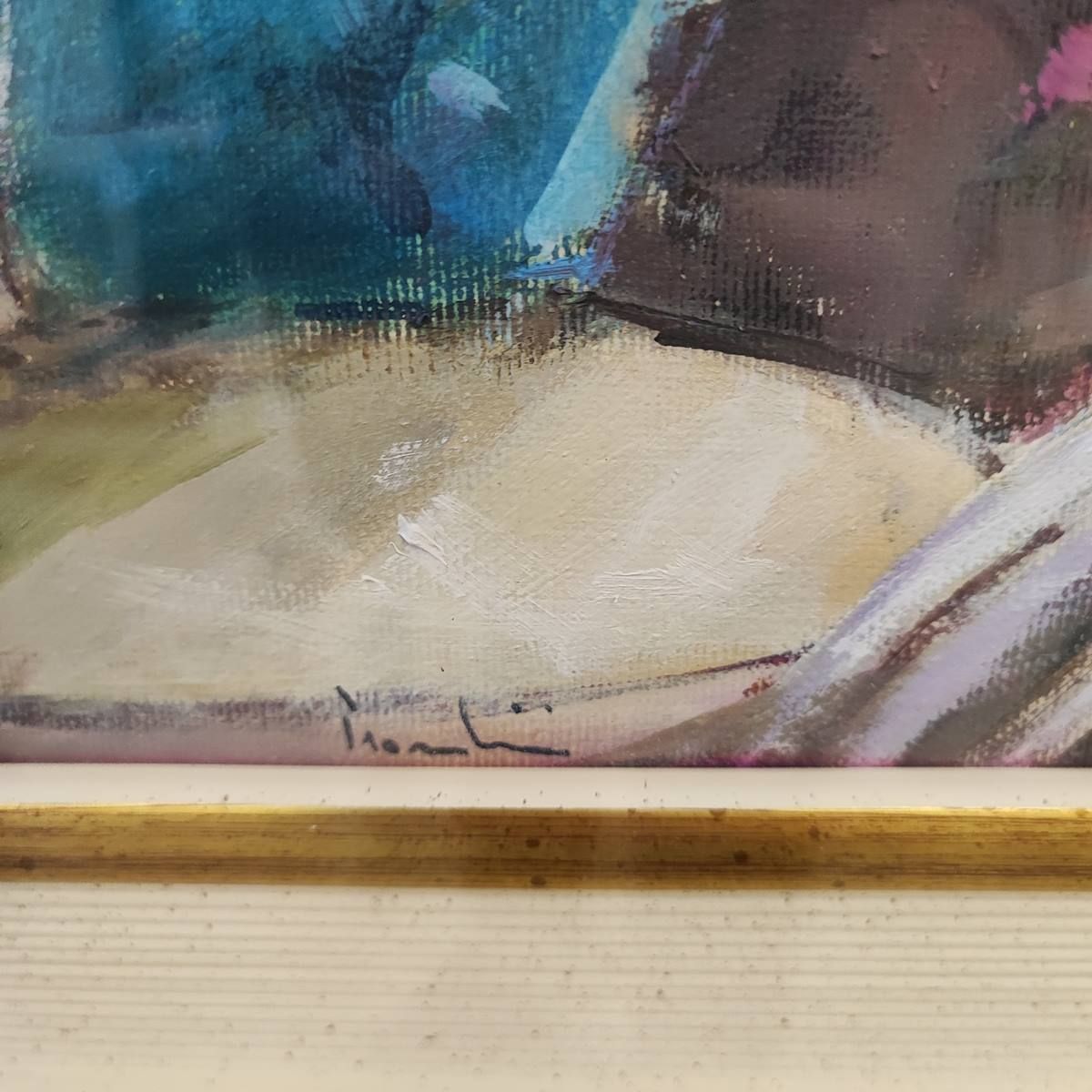 Giuliano Trombini Oil On Canvas 20 X 20 Cm photo for sale