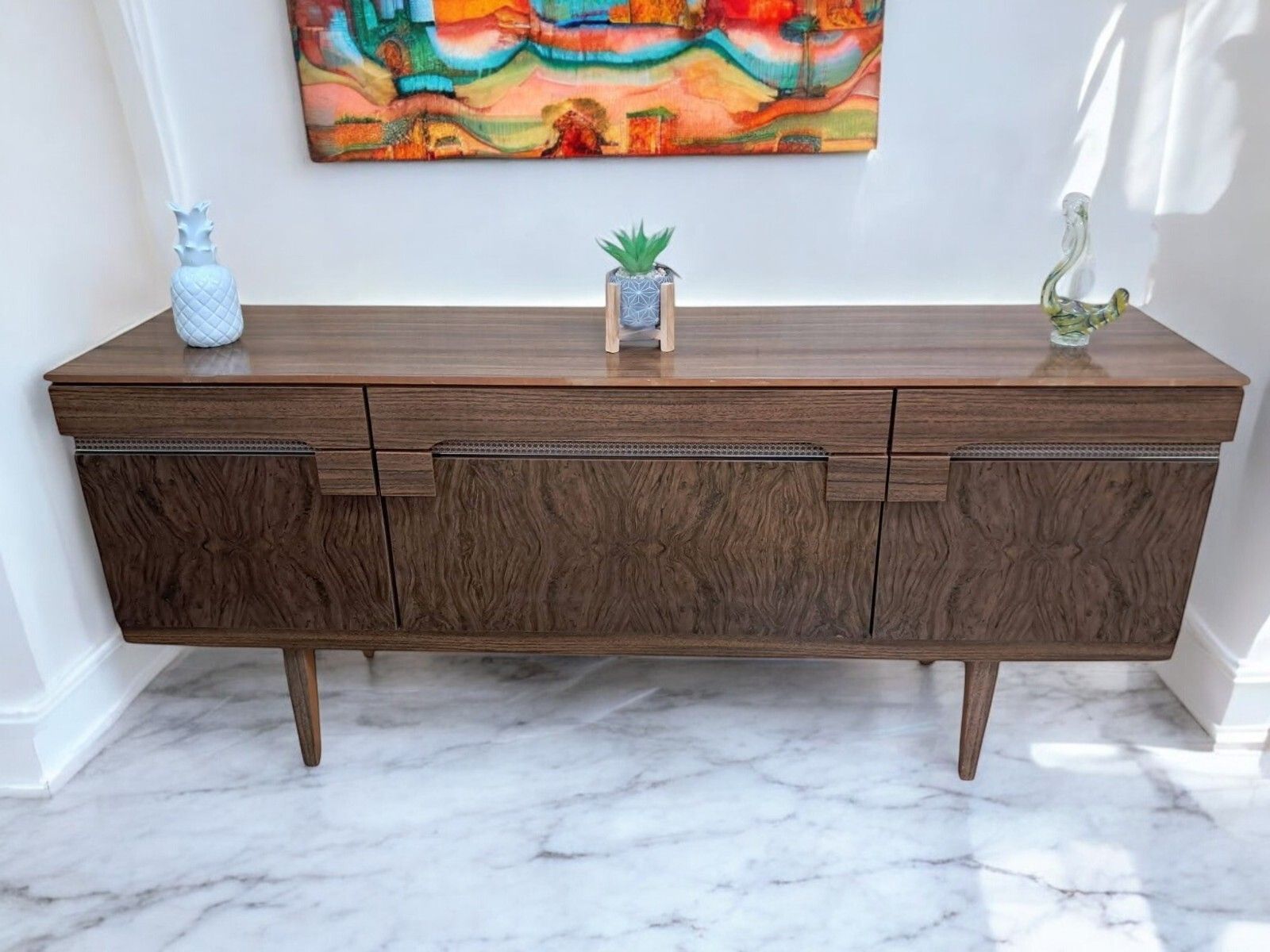 Vintage Mid Century Sideboard Cocktail Cabinet Drinks  Formica 1960 Beautility photo vintage