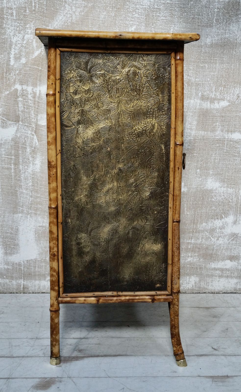 Victorian W.F Needham’s Glazed Bamboo Cabinet photo for sale