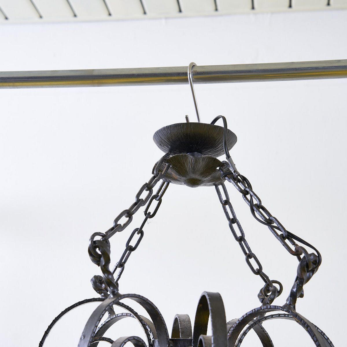 Vintage Wooden Chandelier Made From A Wagon Wheel photo Lighting