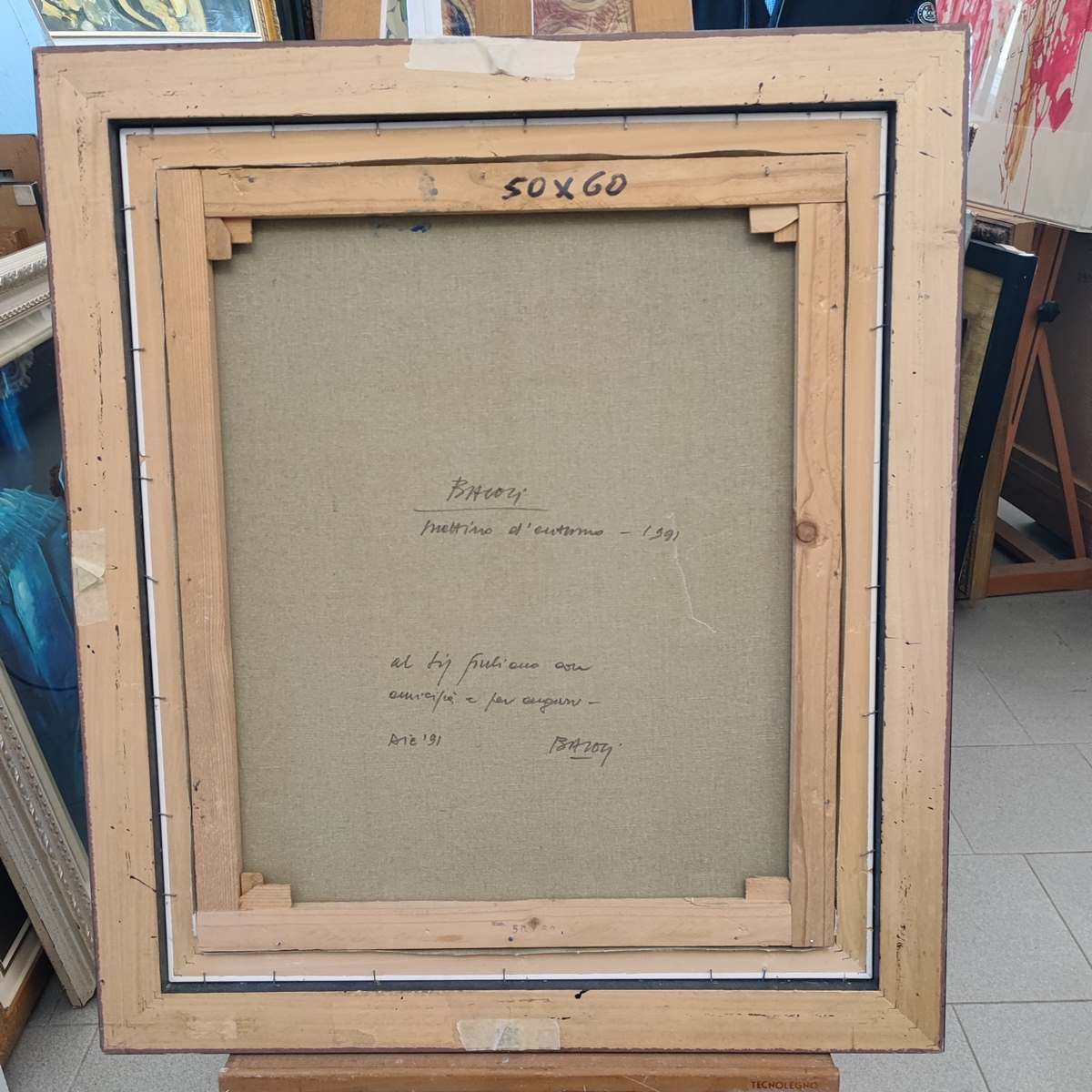 Manilo Baccosi Oil On Canvas 50 X 60 Cm photo buy