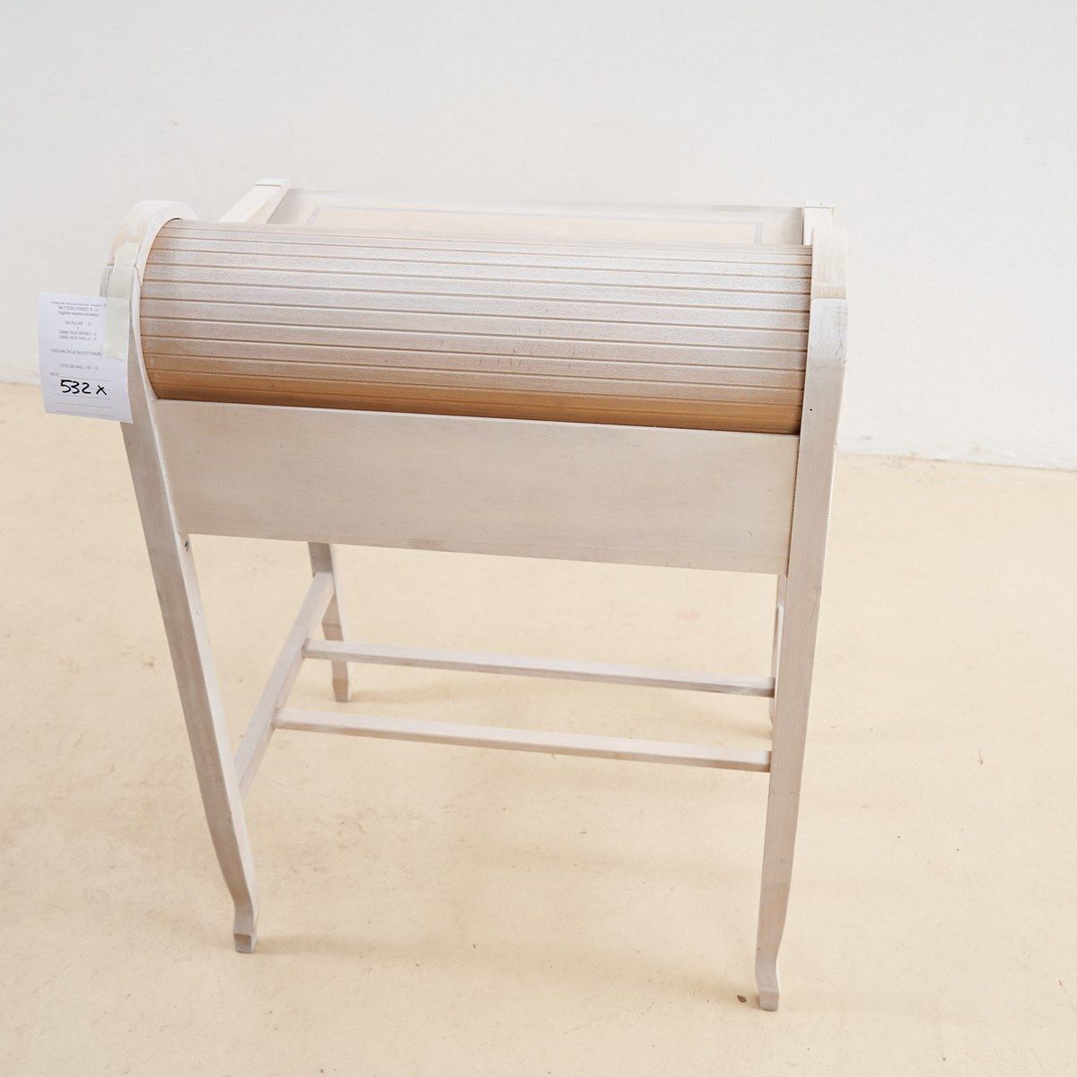 Solid Wood Roller Shutter Writing Desk photo vinterior