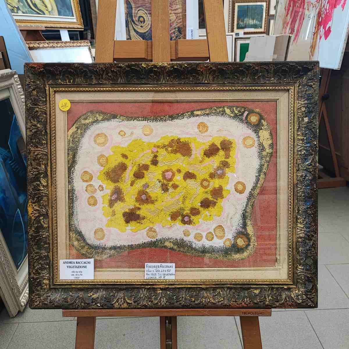 Andrea Raccagni Oil On Canvas 40 X 50 Cm From 1969