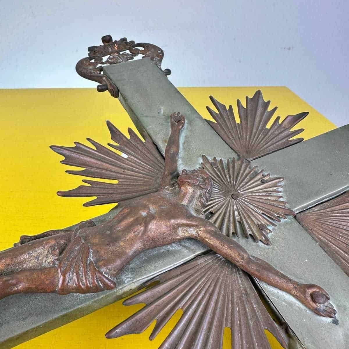 Wooden And Metal Altar Crucifix photo furniture