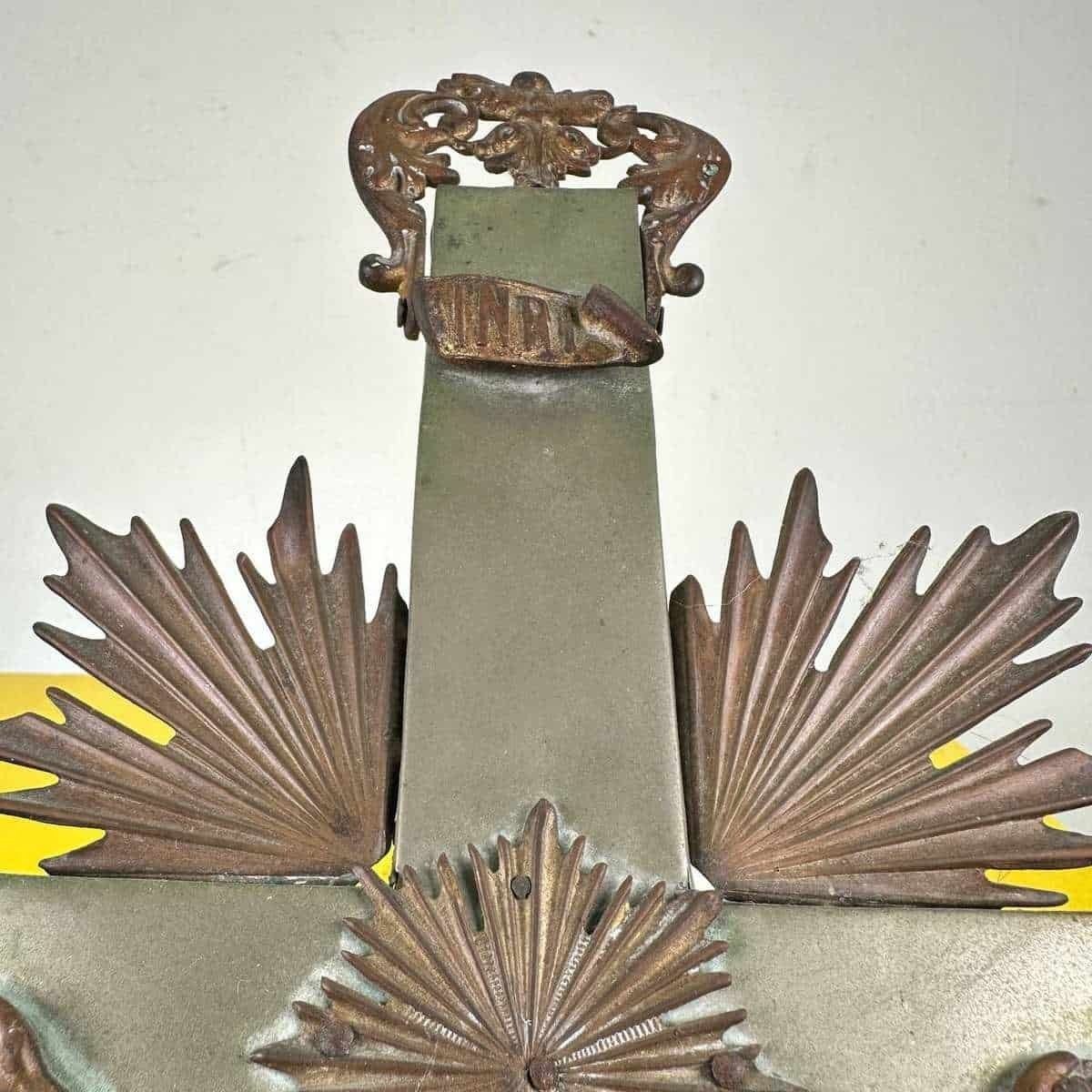 Wooden And Metal Altar Crucifix photo Home Decor