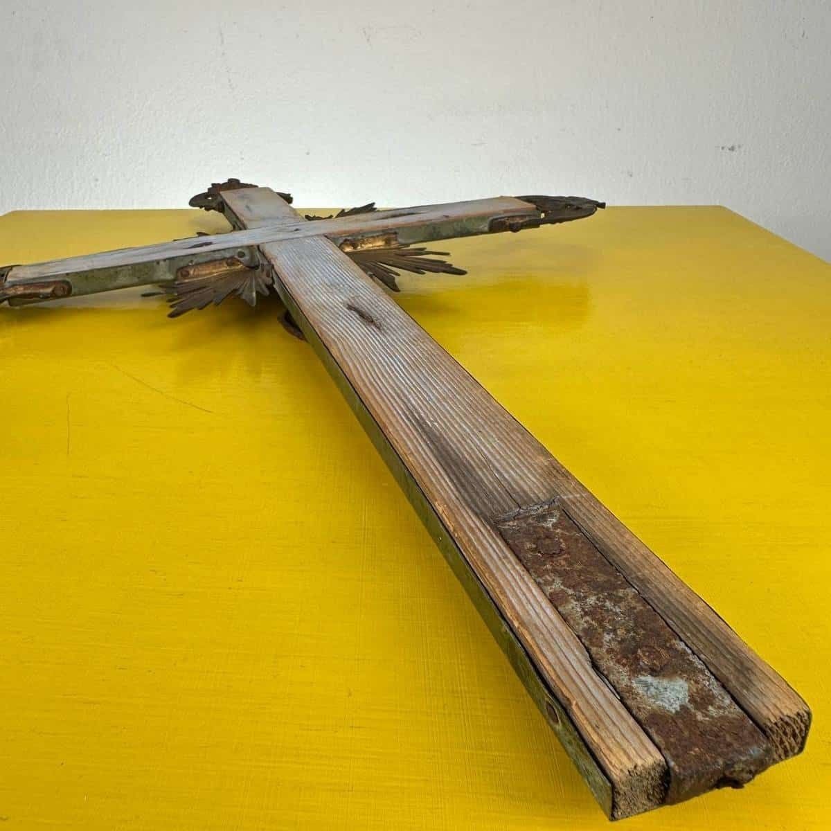 Home Decor Wooden And Metal Altar Crucifix photo