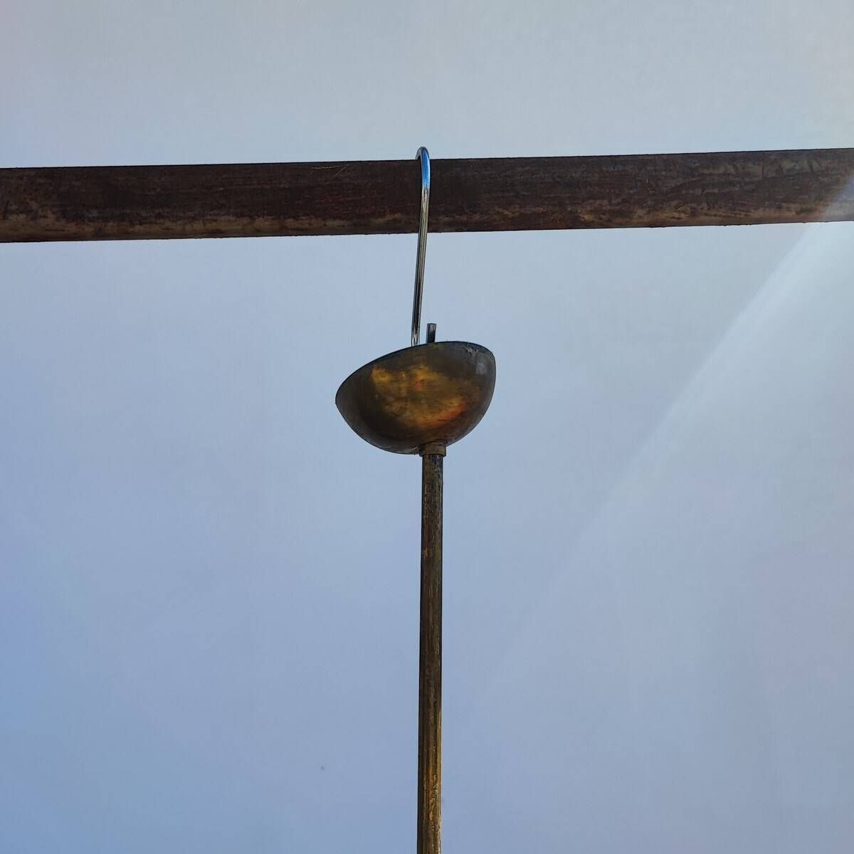 Lighting Elegant Chandelier From The 30s/40s In Metal And Silkscreened Glass photo