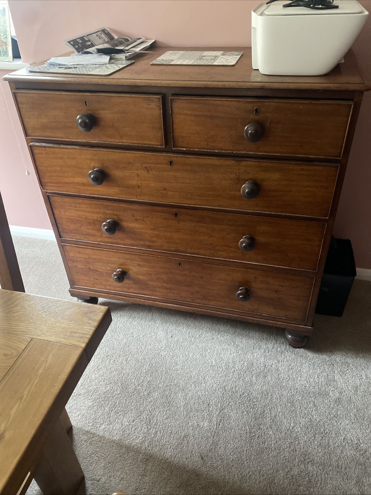 Edwardian Mahogany Chest Of Drawers