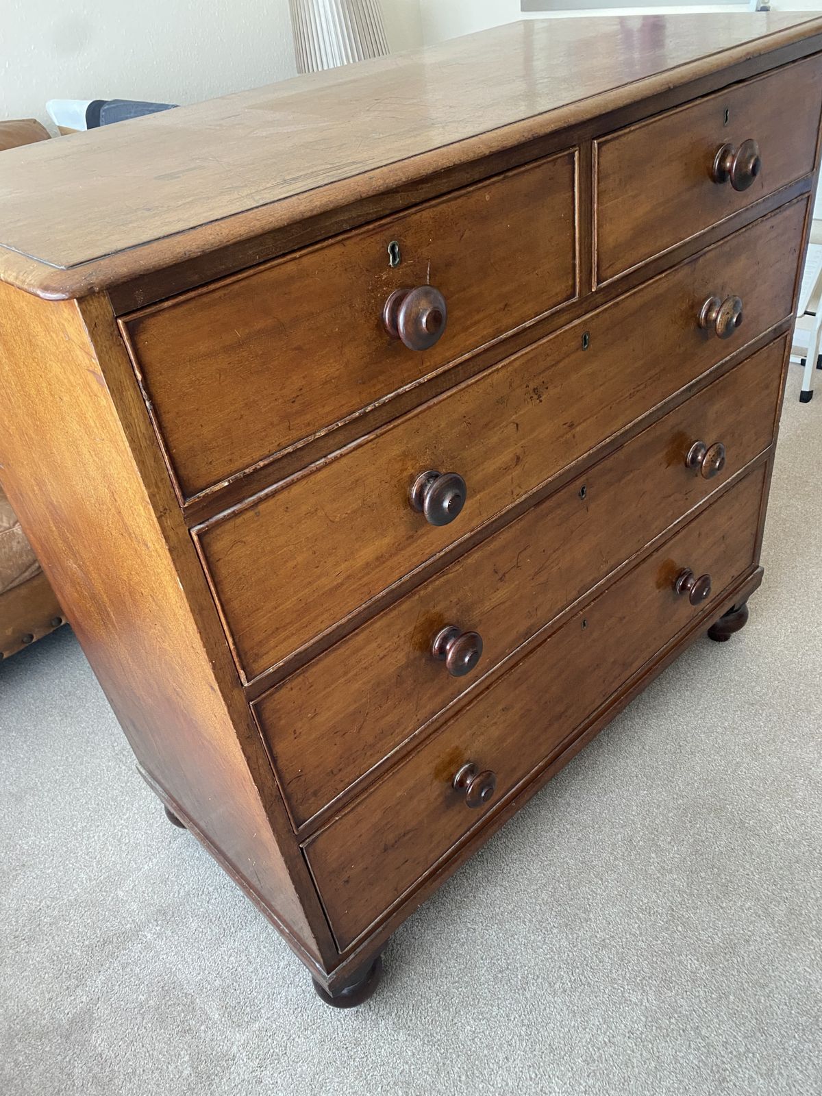 Edwardian Mahogany Chest Of Drawers photo furniture