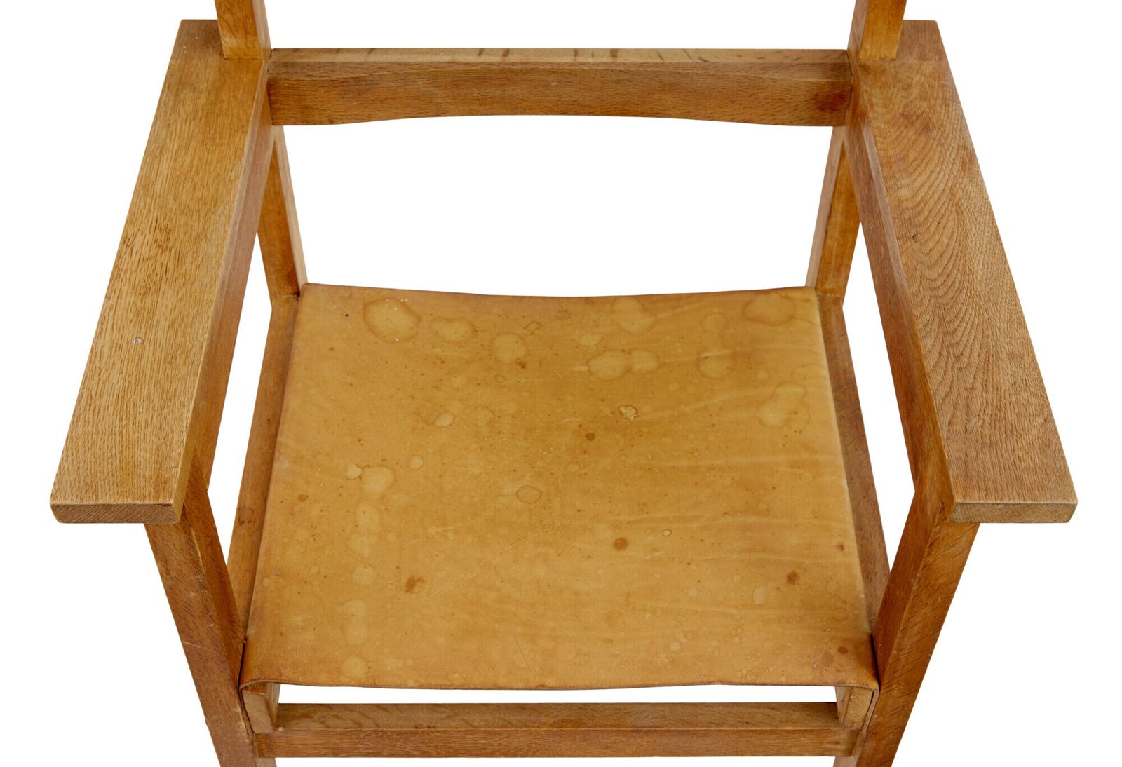 Set Of 6 1960’s Scandinavian Modern Oak And Leather Armchairs photo furniture