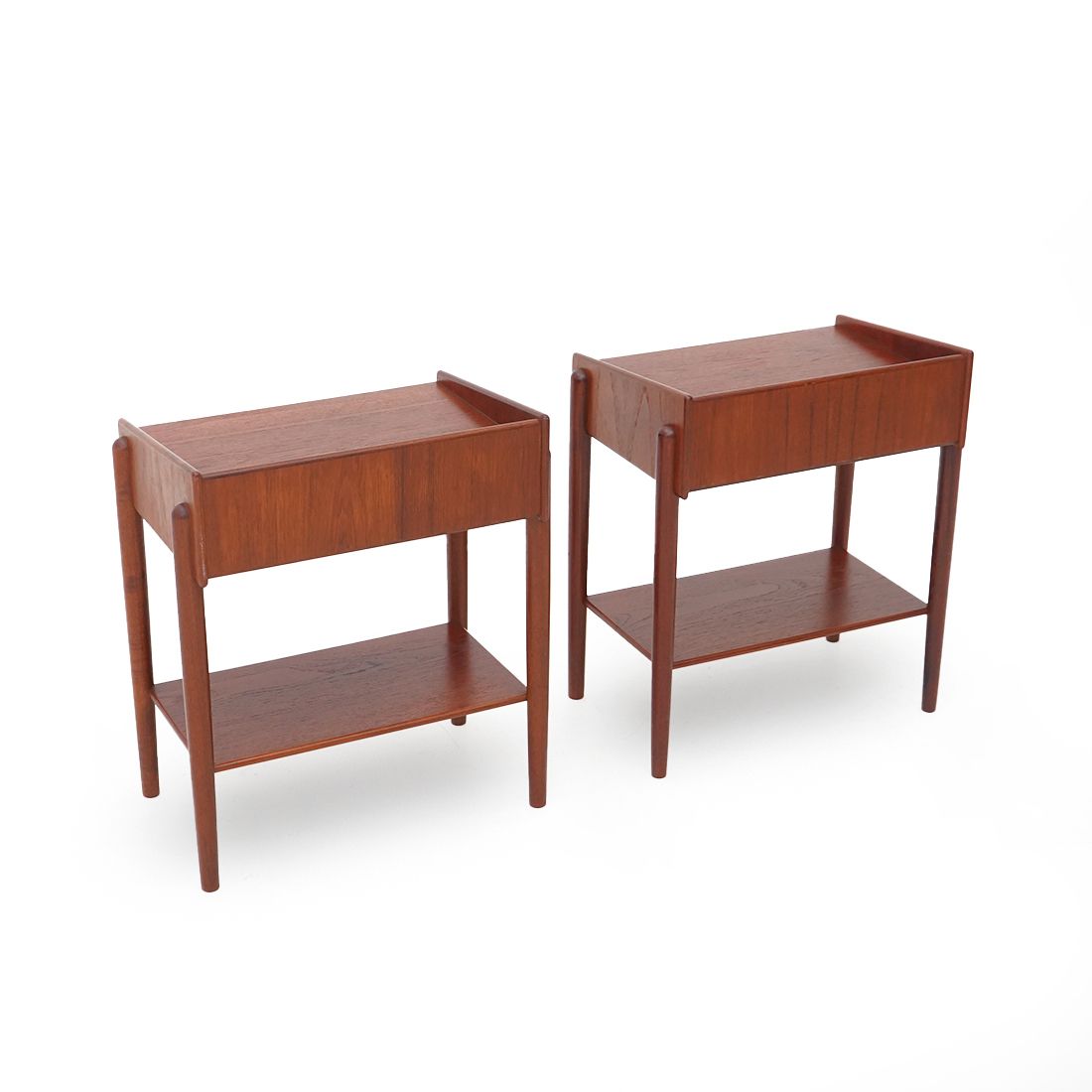 Furniture Pair Of Bedside Tables By Børge Mogensen For Soborg Mobler, 1950s photo