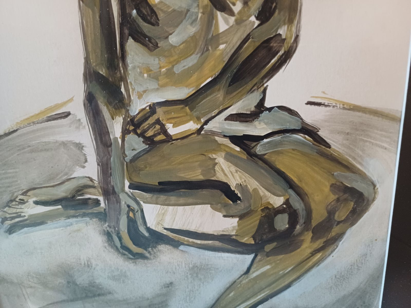 Watercolor By Jivko Sedlarski, 1970s photo furniture