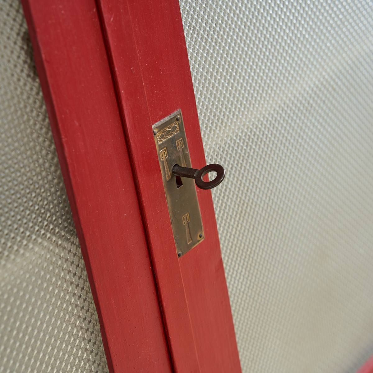 Vintage Red Lacquered Kitchen Cabinet photo Furniture