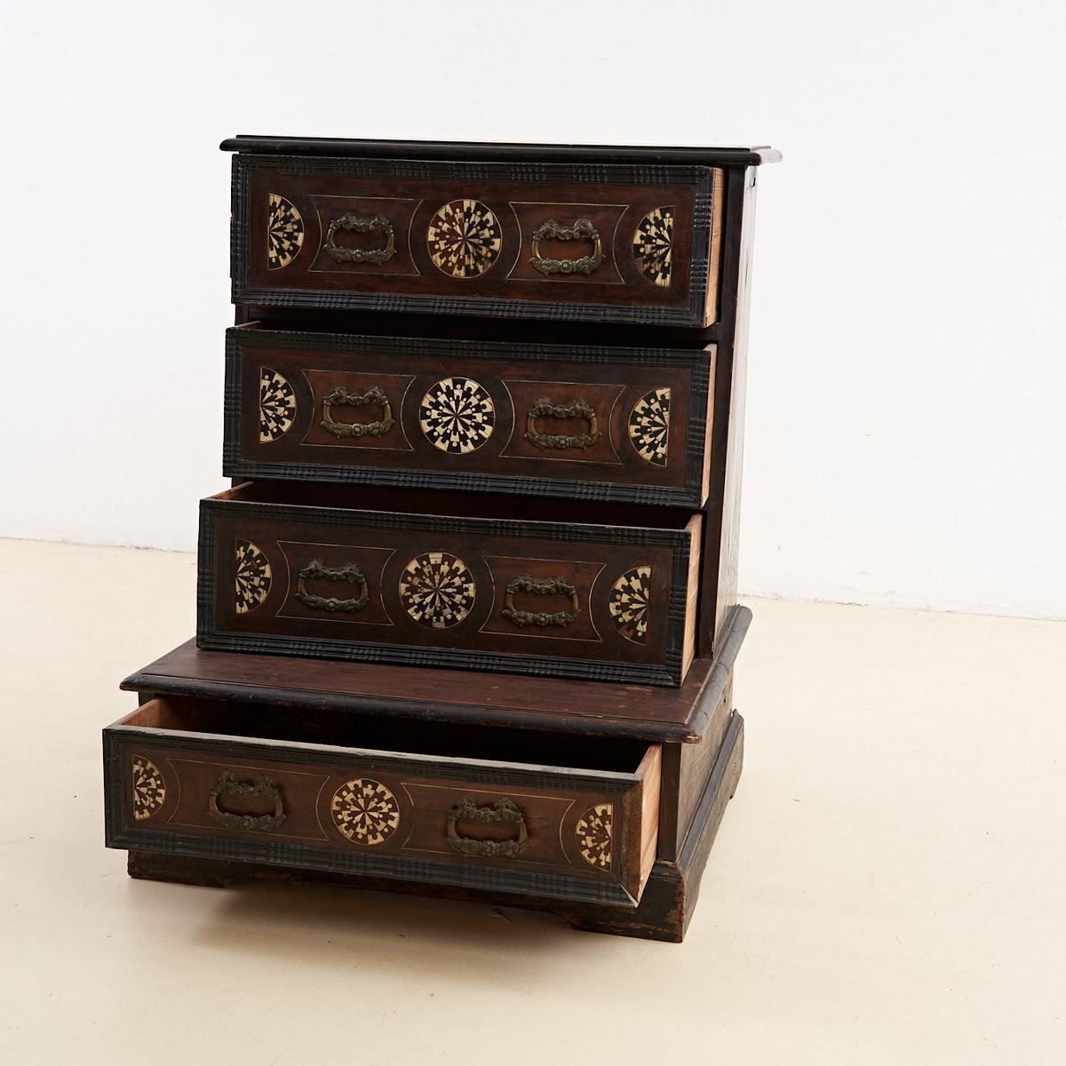 Antique Paneled And Inlaid Kneeler photo furniture