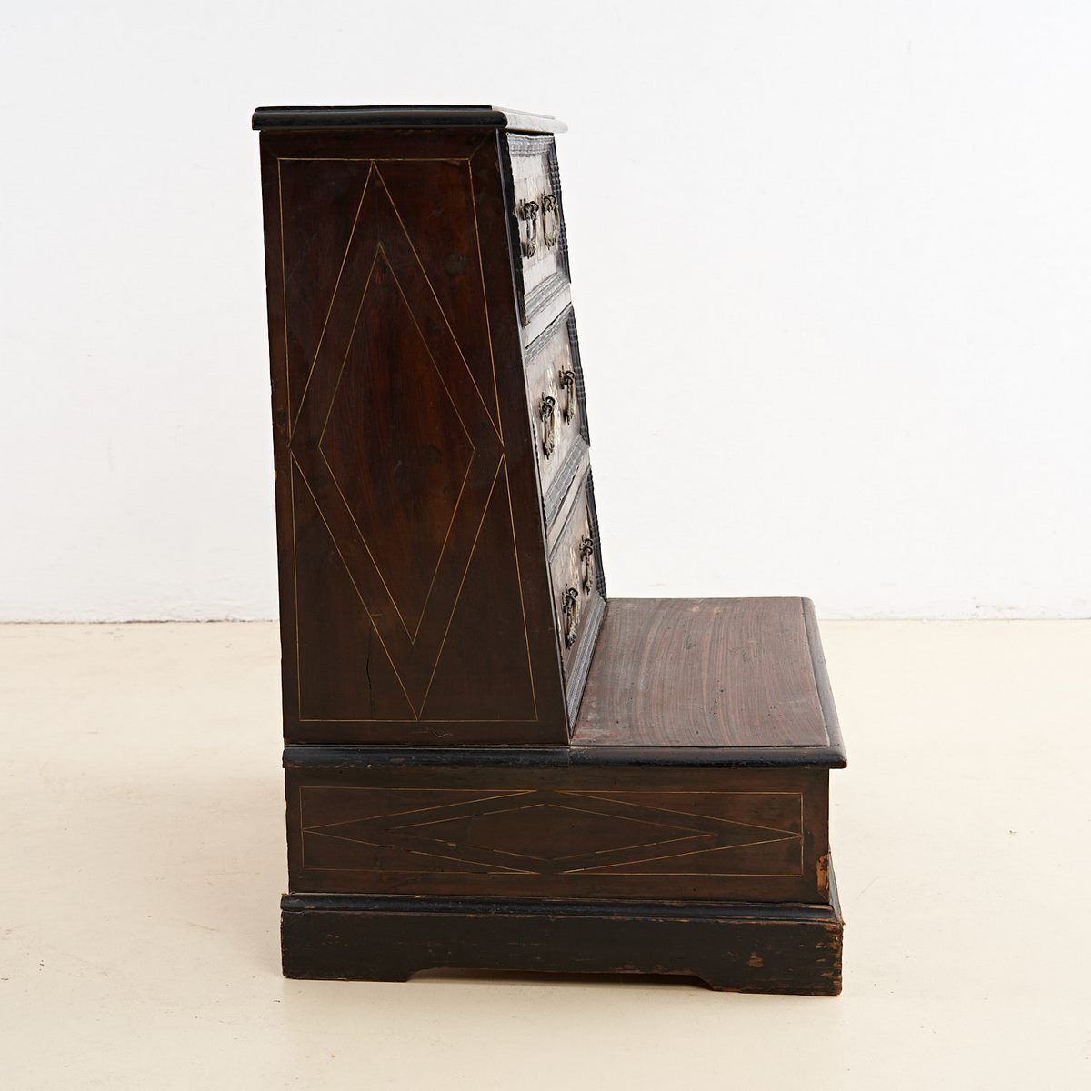 Antique Paneled And Inlaid Kneeler photo Furniture