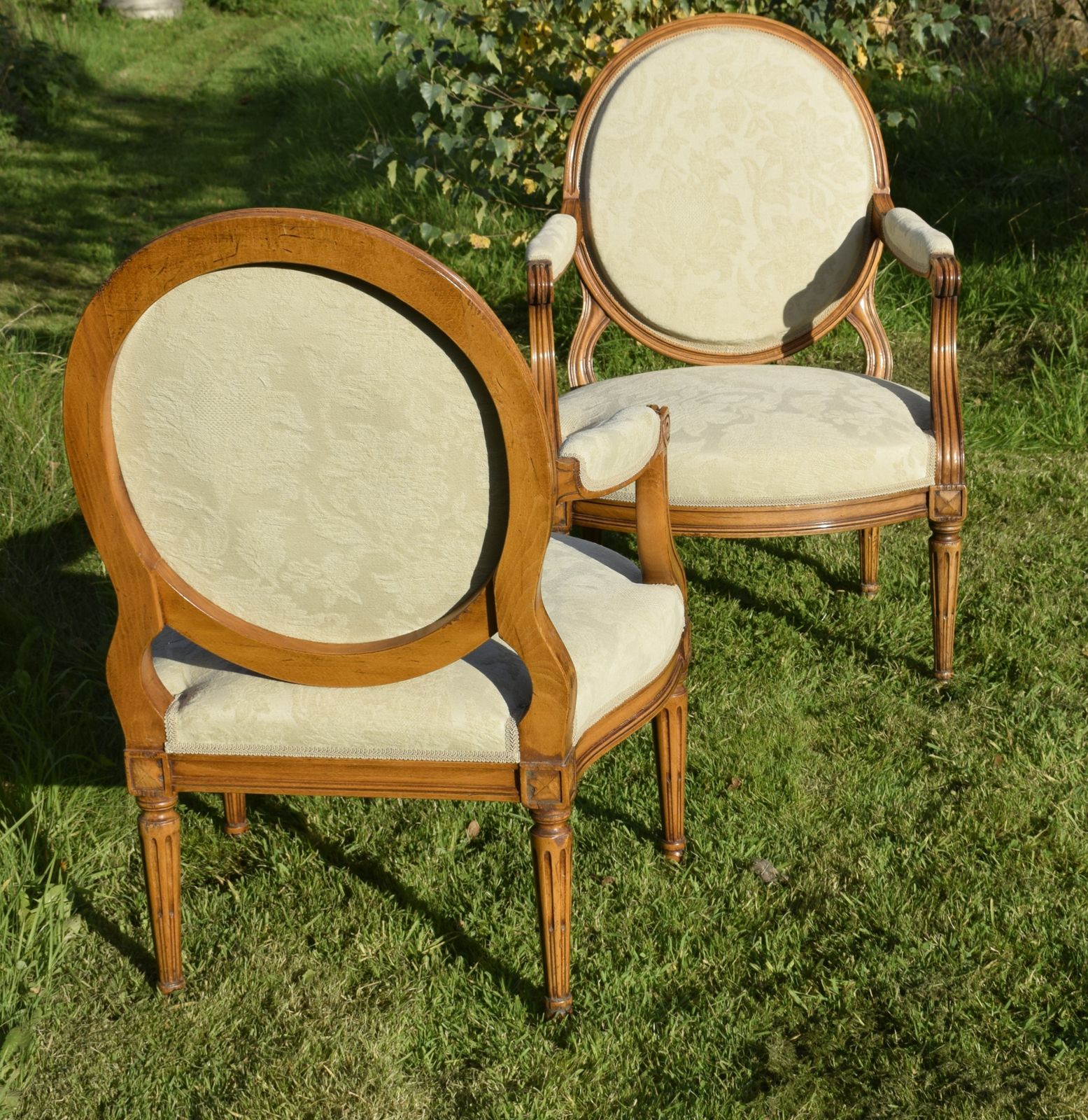 Pair Of French Open Armchairs, 1920s photo vintage
