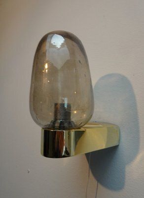 Vintage Scandinavian Wall Sconces In Glass With Spare Shade, 1970s, Set Of 2 photo vinterior