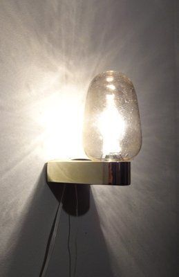 photo furniture Vintage Scandinavian Wall Sconces In Glass With Spare Shade, 1970s, Set Of 2