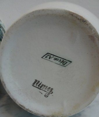Home Decor Art Deco Ceramic Vases By Faience De Nimy, Belgium, 1930s, Set Of 2 photo
