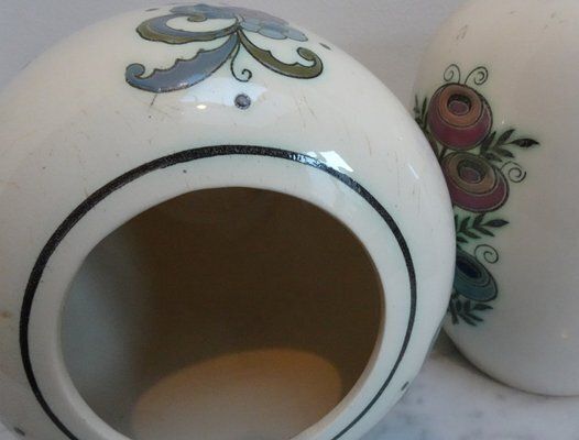 829.0 Art Deco Ceramic Vases By Faience De Nimy, Belgium, 1930s, Set Of 2 photo