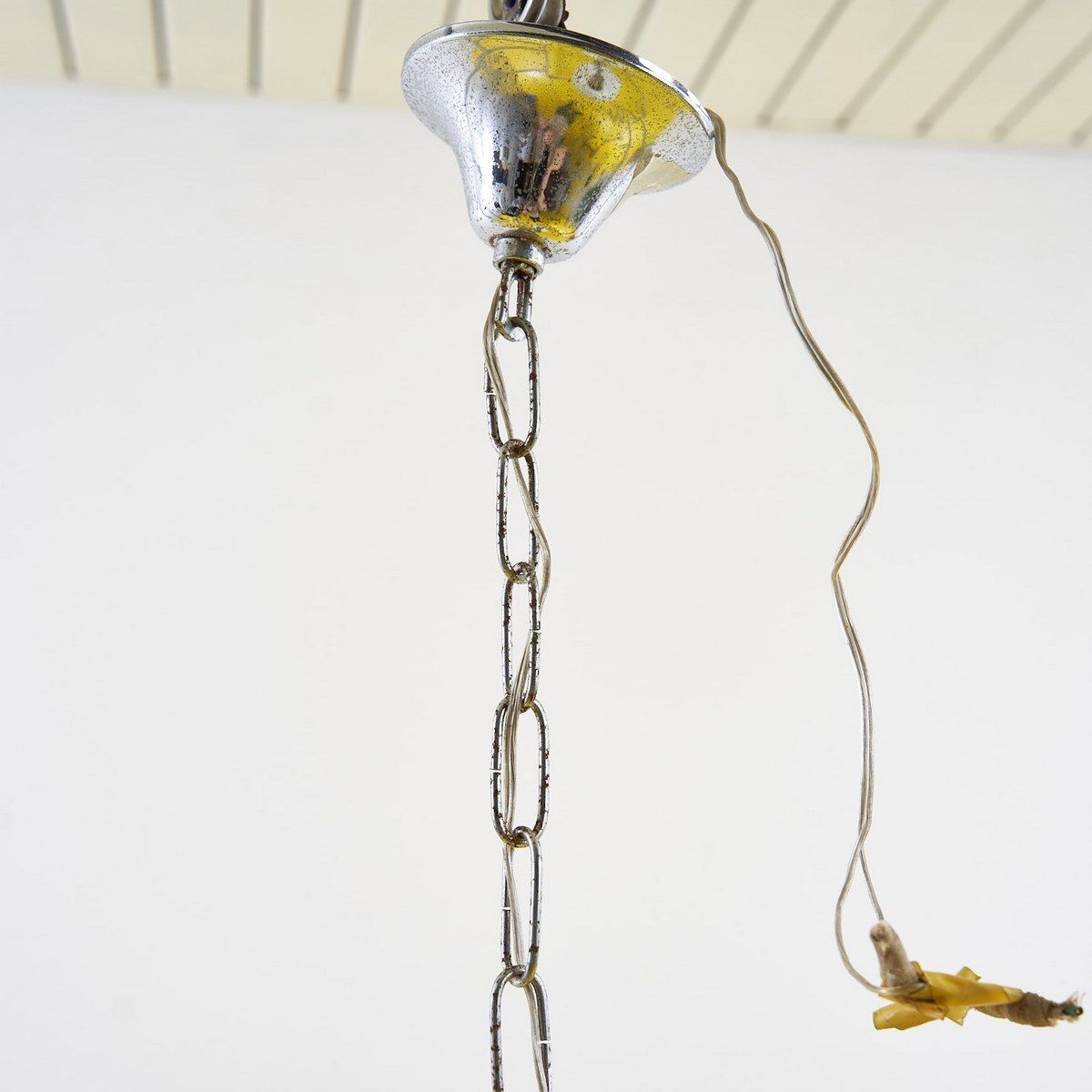 Vintage Glass Ball Chandelier From The 70s photo Lighting