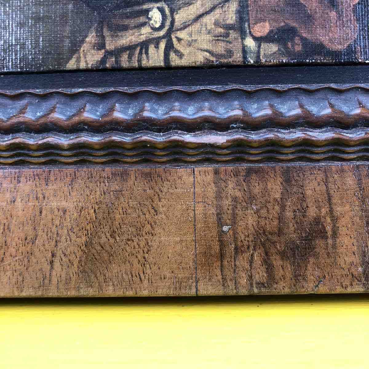 Early 1900s Wooden Frame Veneered In Walnut photo for sale