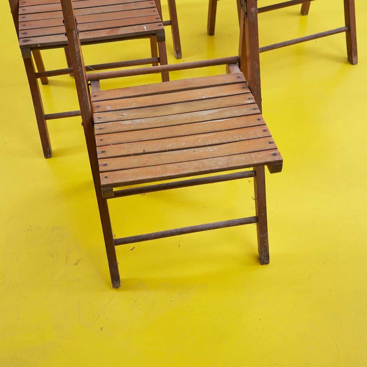 Wooden Chairs From The 30s And 40s, 4pcs photo furniture