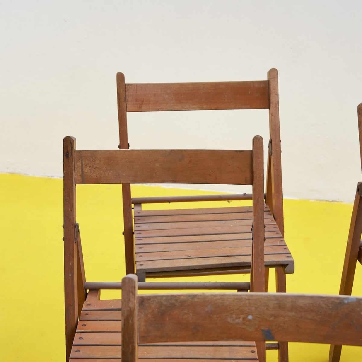 Wooden Chairs From The 30s And 40s, 4pcs photo Furniture